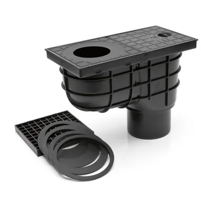 Produktbild von Dachrinnenablauf Regensinkkasten Regenrohrablauf senkrechter Sinkkasten 325 C