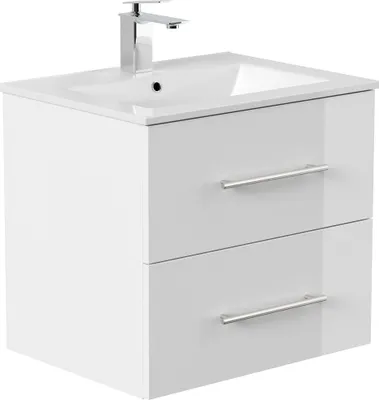 Produktbild von Badmöbel Waschplatz "Homeline 60" weiß Hochglanz