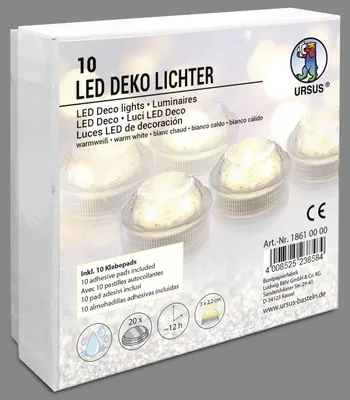 Produktbild von URSUS 18610000, Weiß, LED, Warmweiß, 22 mm, 3 cm, 10 Stück(e)