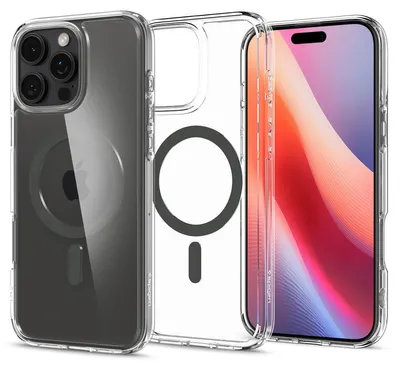 Image de Étui SPIGEN ULTRA HYBRID MAG compatible avec MagSafe pour IPHONE 16 Pro graphite