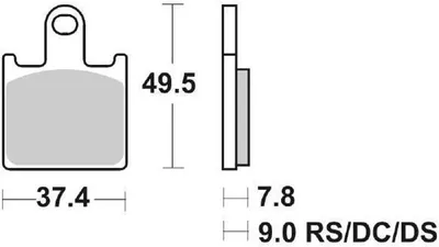 Produktbild von Bremsbelag SBS 838DS Road Racing Dual Sinter