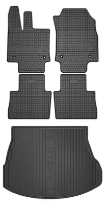 Produktbild von Gummimatten + Kofferraumwanne für Lexus NX II PHEV 2021- (SUV, Standard-Kofferraum) – Schwarz, passgenau – Wielganizator SolidPRO