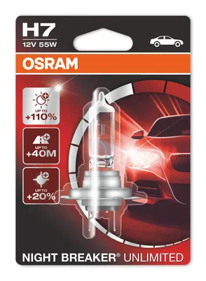 Obrázok produktu pre Osram NIGHT BREAKER UNLIMITED H7 12V halogénová žiarovka