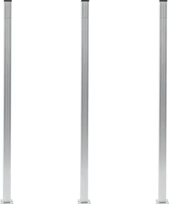 Image de Poteaux de clôture 3 pcs Aluminium 185 cm