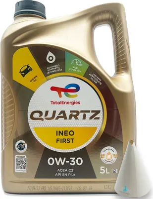 Produktbild von Total Quartz Ineo First 0W-30 | 5 L | B71 2312 B71 2302 | mit Öltrichter