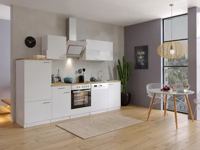 Produktbild von Küche Küchenzeile Küchenblock Einbauküche Weiß Malia 280 cm Respekta