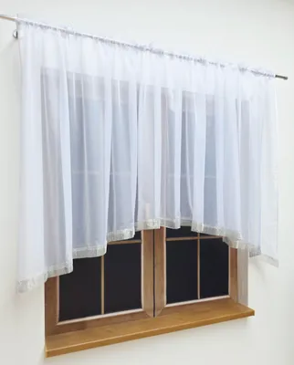 Produktbild von Fertiggardine KATANIA mit Zirkonien – Bogenform 400x150 – Voile
