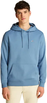 Produktbild von Tommy Jeans Herren Hoodie Regular Fit Flag Fleece mit Kapuze, Blau (Colorado Blu