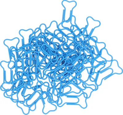 Image de 50 trombones en forme d'os, couleurs variées, antidérapants, trombones pratiques pour un usage quotidien au bureau et à la maison