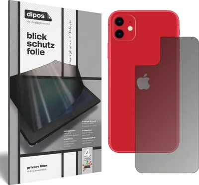 Produktbild von Apple iPhone 11 Rückseite Blickschutzfolie matt Schutzfolie Folie Display Schutz