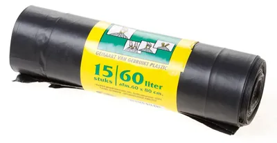 Produktbild von Komo Hausmüllbeutel Zugband, 15 Stück