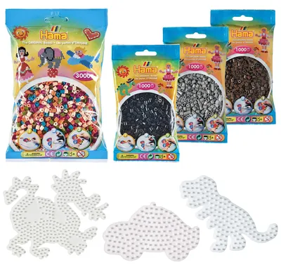 Produktbild von Hama Perlen Midigröße, Kunststoff, mehrfarbig, ø 5 mm