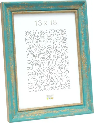 Obrázek produktu pro Deknudt dřevěný fotorámeček S46TG tyrkysový 20x30 cm