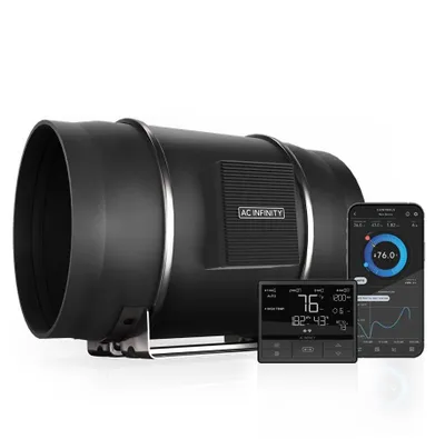 Produktbild von Kanalventilator Inlinelüfter Rohrventilator - 300 mm - 1604 CFM - Temperatur- und Feuchtigkeitssteuerung - App-Steuerung