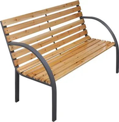 Produktbild von Design Gartenbank 112 cm Massivholz Tanne, Gartenbänke 2024 Neu