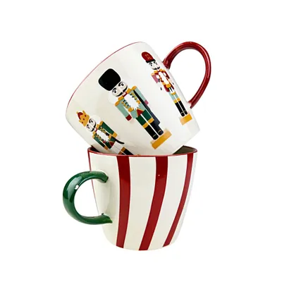 Produktbild von Bloomingville Jolly, Set, 0,3 l, Becher, Universal, Mehrfarbig, Steingut