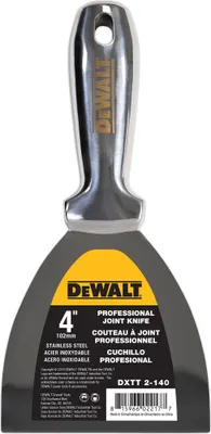 Produktbild von DEWALT Spachtel ganz aus Edelstahl rostfrei 4"/102mm Malerspachtel für Trockenbau 2-404