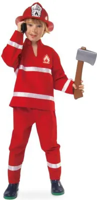 Produktbild von Kinderkostüm Feuerwehrmann rot 2-tlg 140