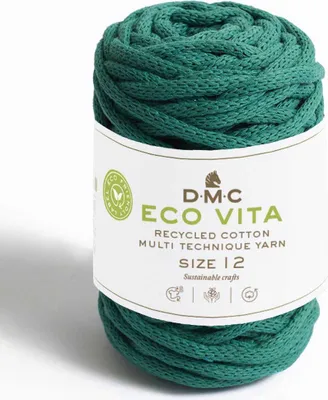 Produktbild von Der DMC Eco Vita-12 Garn (4 mm) besteht zu 80 % aus Baumwolle und zu 20 % aus Polyester. (Farbe 82)