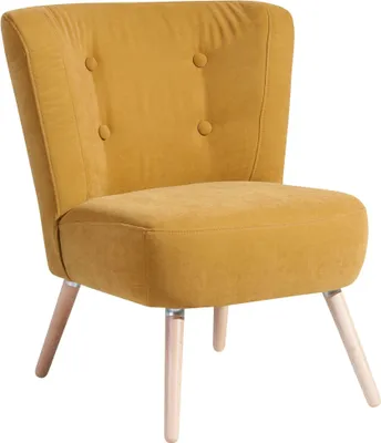 Produktbild von Sessel Kassi Bezug Veloursstoff Buche natur / mais 22381