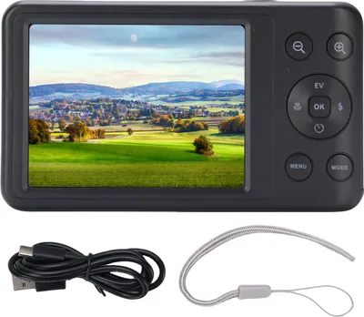 Produktbild von 4K Digitalkamera 64MP HD 3 Zoll Bildschirm 10X Optischer Zoom 2X Digitalzoom Autofokus WiFi Digitalkamera mit Blitz für Fotografie Schwarz