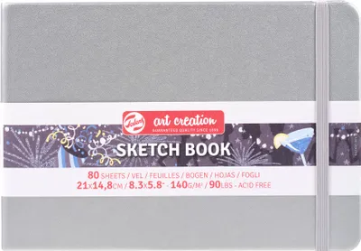 Produktbild von Talens Art Creation Skizzenbuch Silber glänzend 21 x 14.8 cm, 140 g, 80 Blätter