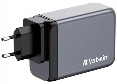 Obrázek produktu pro VERBATIM GaN Nabíječka do sítě GNC-100, 100W, 3x USB-C, 1x USB