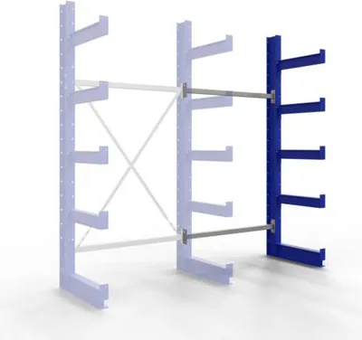 Produktbild von Einseitiges Kragarmregal, Schwerlastregal - 2.000 x 1.000 x 620 mm (HxBxT) - 500 kg - Anbauregal - KARL