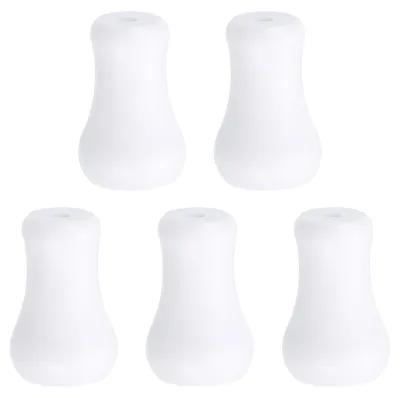 Kunststoff-Koordknoppen, Weiß, 5 Stk., 25,4 x 16,5 mm
