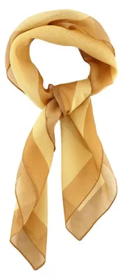 Produktbild von TigerTie Damen Chiffon Nickituch in beige ocker mit Bordüre - Größe 58 cm x 58 c