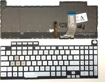 Zdjęcie produktu dla GERMAN - Srebrne podświetlenie klawiatury kompatybilne z Asus ROG Strix G G731GV-EV026T