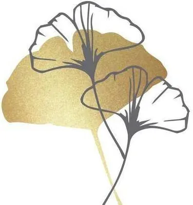 Produktbild von 20 Servietten Golden Ginkgo white - Ginkgo gold auf weiß 33x33cm