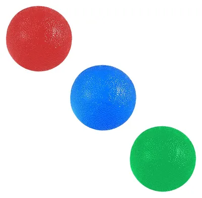 Produktbild von Silikon-Finger-Übungsbälle 3er-Set Handgelenk-Stärkungsmittel Arthrose-Training Stressabbau-Bälle Mehrfarben