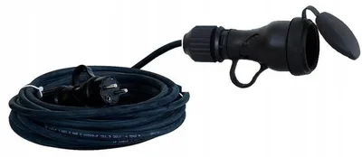 Immagine prodotto di Cavo di collegamento elettrico F, sezione 3x1,5 mm², con connettore e accoppiamento, lunghezza 5 metri