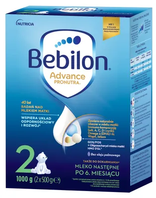 Obrázok produktu pre Mleko modyfikowane Bebilon Advance 2 dla dzieci od 6. miesiąca 2x500g