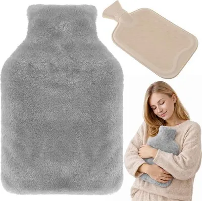 Immagine prodotto di Borsa dell'acqua calda da 1,8 l con morbida fodera in peluche