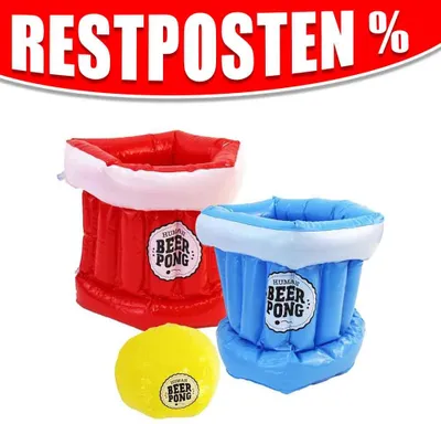 Produktbild von Bierpong Hüte aufblasbar mit Ball - ca. 24 cm