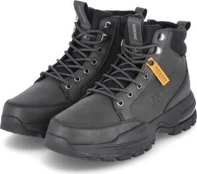 Produktbild von Dockers Herren sportliche Schnürboots Schwarz Kunstleder - wasserfest Größe: 41