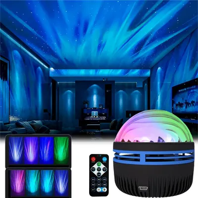 Produktbild von LED Sternenhimmel Projektor Sternenlicht RGB Nordlicht LED Nachtlicht mit Fernbedienung, USB Sternenprojektor Kinder Lampe für Schlafzimmer Party Deko