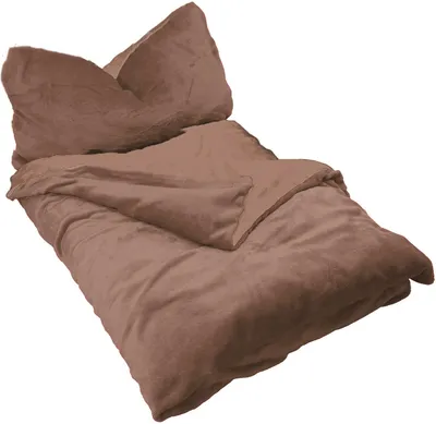 Produktbild von Winter Uni Bettwäsche 2 teilig Cashmere Touch Reißverschluss 135 x200 cm + 80 x80 cm Nougat