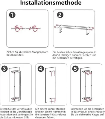 Productafbeelding van Famanu handdoekhouder voor wandmontage - zwart, 71 x 15 cm