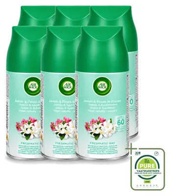 Immagine prodotto di 6 ricariche per diffusore automatico Air Wick Freshmatic - Profumo "Brezza di Primavera" - 250 ml - Confezione grande - 6 pezzi