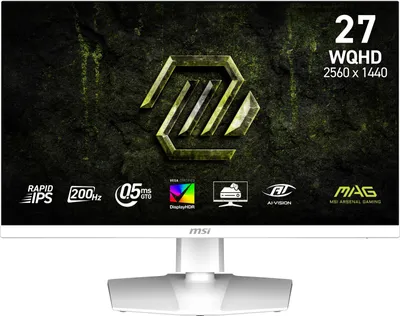 Immagine prodotto di MSI MAG 274QRFW E20, 68,6 cm (27"), 2560 x 1440 px, Wide Quad HD, LCD, 0,5 ms, Bianco