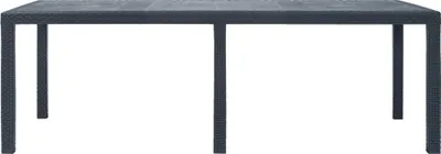 Produktbild von vidaXL Zahradní stůl antracit 220x90x72 cm plastový ratanový vzhled