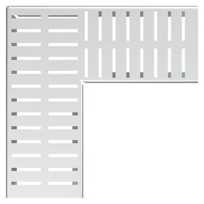 Immagine prodotto di Griglia Alcadrain (Alcaplast) per canale di drenaggio angolare 100 mm, acciaio inox ADZ-R322R