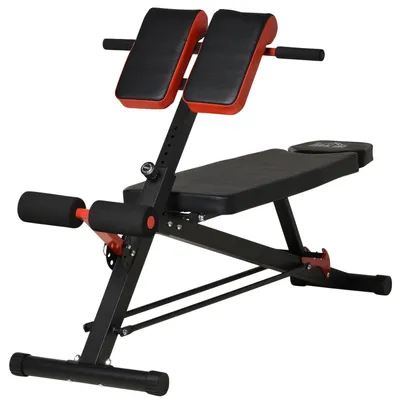 Produktbild von Multi-Hantelbank Verstellbar Fitnessbank Schrägbank Bauchtrainer Schwarz 64 X 146 X 73,5-85 Cm