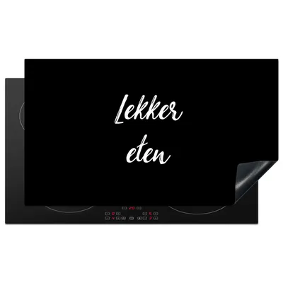 Produktbild von KitchenYeah© Herdabdeckplatte Zitate - Essen - Sprichwörter - Gutes Essen , 91x52cm, Küche Deko, Glaskeramikkochfeld Herdabdeckung, Abdeckplatte fùr Kochfeld