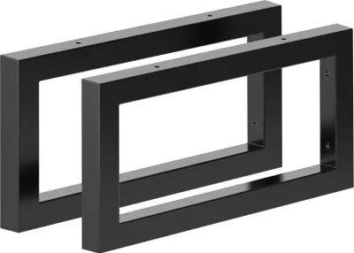 Produktbild von 2x sossai® Stahl Waschtischkonsole 40 cm, schwarzmatt für Waschbecken Waschtisch