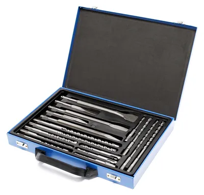 Immagine prodotto di Set punte per trapano SDS-Plus - 17 pezzi - Ø 10 mm - Valigetta in metallo