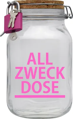 Produktbild von Spardose Geld Geschenk Ideen All Zweck Dose Transparent Größe XL 2 Liter